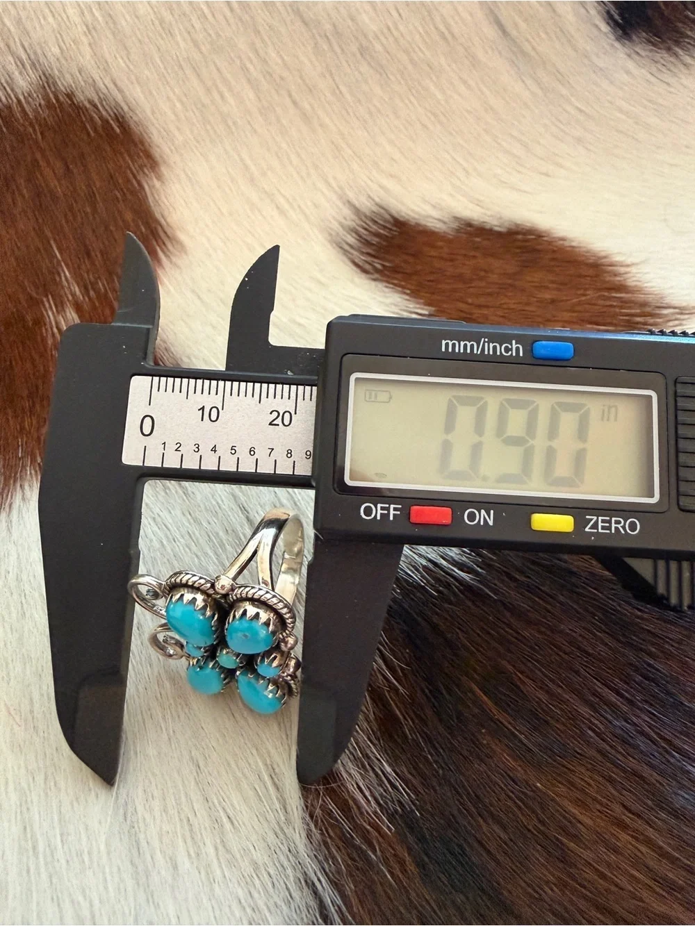 ❤️Kingman Turquoise Statement Sterling Robins Egg Blue Butterfly Size 7.75 Ring
